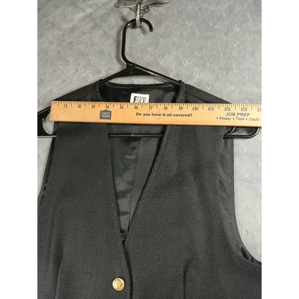 FSTOP Vintage 80/90s S Black Tailored Vest. Corporate fashion. Quiet Luxury. USA - Picture 8 of 9